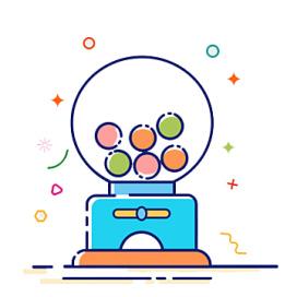 pngtree cartoon hand drawn lottery machine vector image